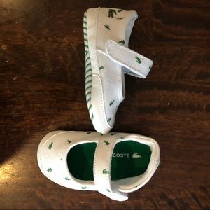 Lacoste baby shoes.